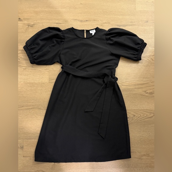 Black Puff Sleeve Dress - Picture 1 of 11